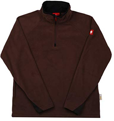 Engelbert Strauss Men Fleece Pullover Troyer dryplexx Micro, Color:Chestnut, Size:XL