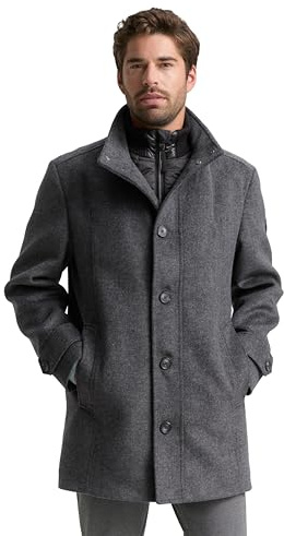 TOM TAILOR 1032506 Abrigo de lana con chaqueta interior Hombre (Pack de 1)