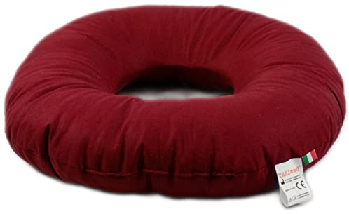 TAKIMED Coussin Circulaire en Fibre Creuse siliconée, Coussin Anti-escarres en Forme de Donut, Coussin orthopédique pour Fauteuil Roulant, Coussin pour Fauteuil, Produit Italien.