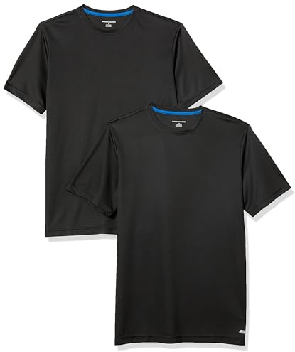 Amazon Essentials T-Shirts für Herren, Active Performance Tech, erhältlich in Big & Tall, 2er-Pack