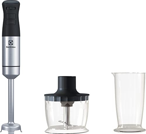 ELECTROLUX E5HB1-6SS Create 5 Stavmixer, Visp, Bägare och Minihackare Medföljer, Flertal Hastigheter, Med Turbofunktion, Bekvämt Grepp, 800 Watt, Rostfritt Stål