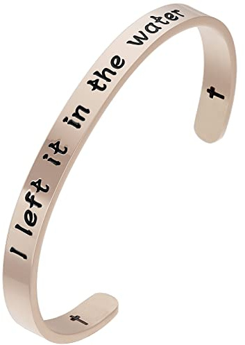 HUTIMY Baptism Bracelet for Women Adult Lds Baptismal Gifts for Teen I Left It in The Water Bracelet