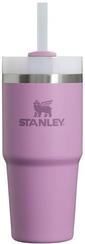 Stanley Quencher H2.0 FlowState vakuumisolierter Becher aus Edelstahl mit Deckel und Trinkhalm, für Wasser, Eistee oder Kaffee, Smoothie und mehr, Lila, 414 ml