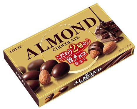 Lotte Japanese Chocolate Bar with Nuts Sweets Snacks - Almond Chocolate 86g