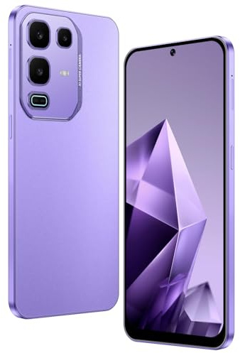 McMgc Note50Pro Unlocked Smartphone, Android 12.0 Mobile Phones 6.6'' HD+ Screen, 32GB ROM/256GB SD, 4G Dual SIM Dual Camera, Face ID+WiFi+BT+FM+GPS+OTG (Purple)
