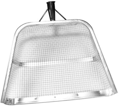 vreplrse Tamiz de Tierra para bonsáis, maní, jardinería, paisajismo, fácil de Usar, para una Agricultura eficiente, Grava, Filtro agrícola, Malla, tamiz, Arena, Rocas, Plata, 37x44cm Malla 0.6cm