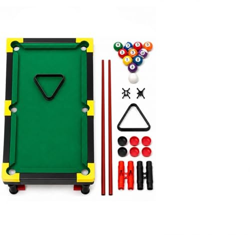 Kids Mini Pool Table Snooker Billiards Game Set with Full Accessories Indoor and Outdoor Play, Complete with Cues, 8 Balls Pool, and Racking Triangle for Kids and Adults Multi One Size