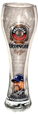 Rahm vit ölglas/Jürgen Klopp/fanglas/jordgubbstäng/veteölglas/1 x 0,5 liter/jordguddare glas/vitöl är helgen/utan kartong!