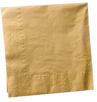 Papierservietten - 16,5 cm - Gold - Packung mit 20 Stück