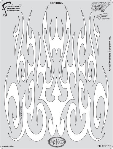 Iwata-Medea Artool Freehand Airbrush-mallar, Flame-O-Rama 2 – Gothika