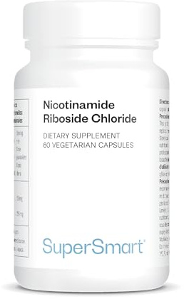 Supersmart - Nicotinamide Riboside - Hilft, den NAD+ Spiegel zu erhöhen - Hilft, die kognitive Funktion zu verbessern & den Cholesterinspiegel zu senken | GMO-frei - 60 vegetarische Kapseln
