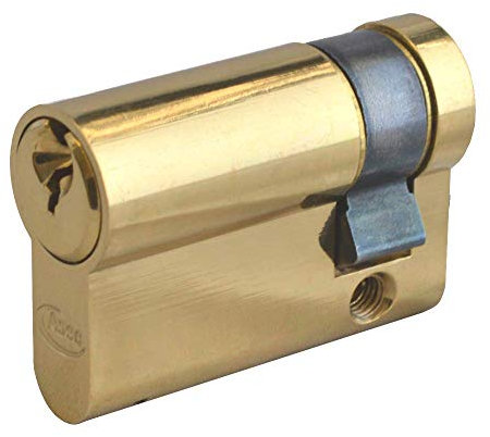 ASEC 6-Pin Euro Half Cylinder - 45mm (35/10) Polished Brass