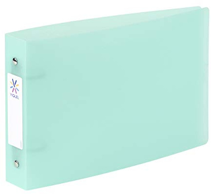 Viquel - Karteiordner mit Beschriftungsetiketten - 2 Ringe - DIN A5 (25x16,5cm) - Grün