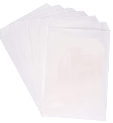 Quotidian Blancas Plano Mini Bolsas Sobres Papel Glassine 2 3/4 x 4 1/2 (7 x 11,5cm) Paquete de 100 - Boda Baby Dulces Caramelos Sellos Semillas Muestras