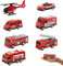 LAPONO 7 Pcs Feuerwehrauto Set Spielzeug Feuerwehr Spielzeug Fire Trucks Feuerwehr Auto Toy Legierung Modelle Autos Feuerwehr Spielzeugauto Fahrzeuge Hubschrauber Rettungsfahrzeug für Kinder