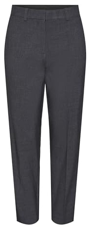 PIECES Pcluisa HW-Pantalón de Tobillo Traje, Gris, LW x 30L para Mujer