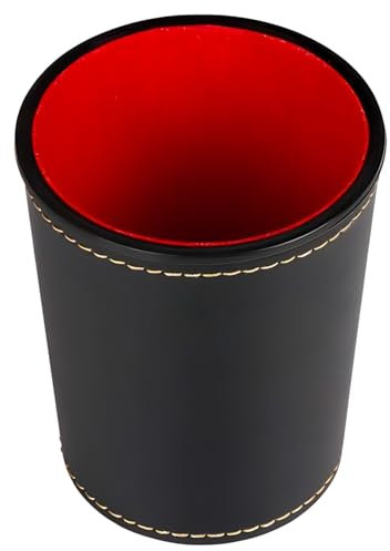 Mllepjdh Gobelet à dés en cuir synthétique stable et confortable au toucher - Récipient professionnel pour jeux de table