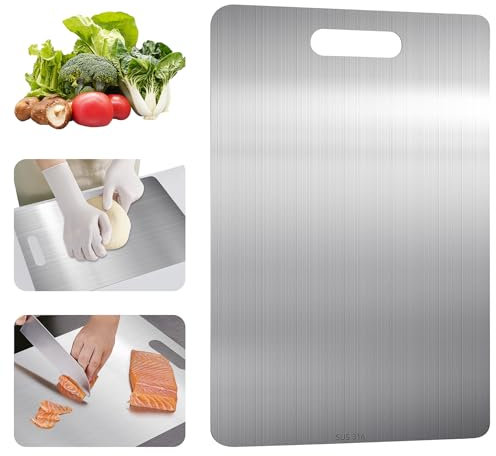 Tabla de cortar inoxidable 314双边无BPA抗菌环保,Titanio双边
