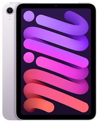 Apple iPad Mini (A17 Pro): Pantalla Liquid Retina de 8,3 Pulgadas, 128 GB, Wi Fi 6E, cámaras Frontal y Trasera de 12 Mpx, Touch ID, autonomía para un día Entero – Púrpura