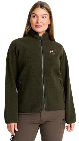 RevolutionRace Canyon Full-Zip Pile Fleece Dam, Fleecejacka Perfekt för Vandring, Forest Night, XS