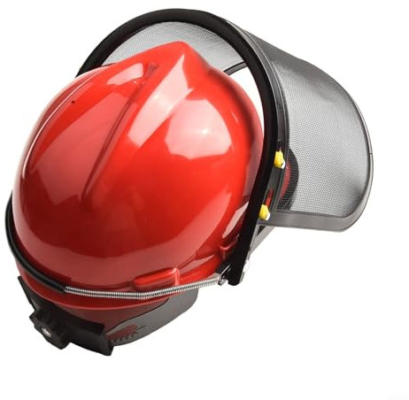 LVYXON Casco per motosega, casco di sicurezza per motosega, con visiera, per tosaerba, decespugliatore, lavori all'aperto