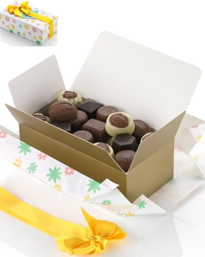 Ballotin de pralines belges de luxe 250 g, joliment emballé comme cadeau avec nœud. Sans conservateurs. Qualité supérieure absolue.