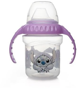 DISNEY BABY Lilo & Stitch - Tasse À Poignées Anti-Fuites - Tasse D'Apprentissage - Tasse Enfant sans BPA - +10 Mois - 250 ml - Bec En Silicone