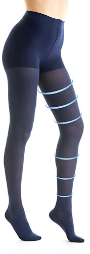 Gi&Gi Collant Compressivo Donna 70 Den, Blu Scuro, L