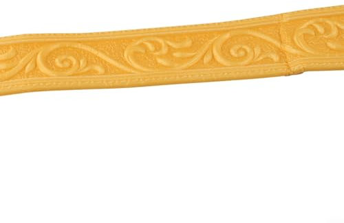 Eawfgtuw Carta da parati in schiuma 3D autoadesiva decorativa da parete, impermeabile, adatta per soggiorno, camera da letto, protezione dei bordi degli angoli, dimensioni 230 x 5 x 0,4 cm (oro)
