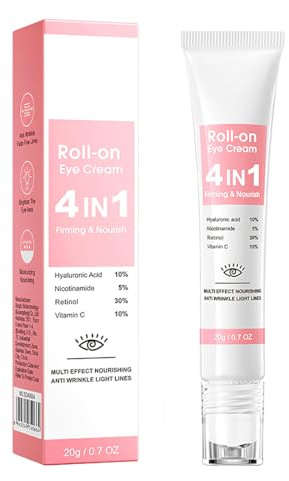 YUPZAR 2 Pezzi Contorno Occhi Antirughe Roll-On,Siero per la cura Degli Occhi,Con Nicotinamide, Vitamina C, Indicata per Rughe, Occhiaie e Rughe, 20 G