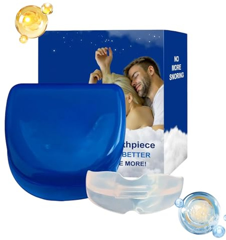 Anti russamento, punta orale, grondaie, per stringere i denti e bruxismo, protezione per denti anti-russamento, regolabile, per il sonno, per ronfiori e adulti, per viaggi giornalieri