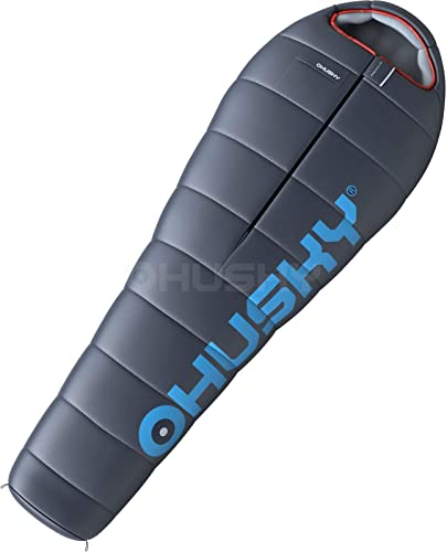 Husky Anapurna Schlafsack Winter bis -28°C, Mumienschlafsack für Outdoor, Camping, Grau