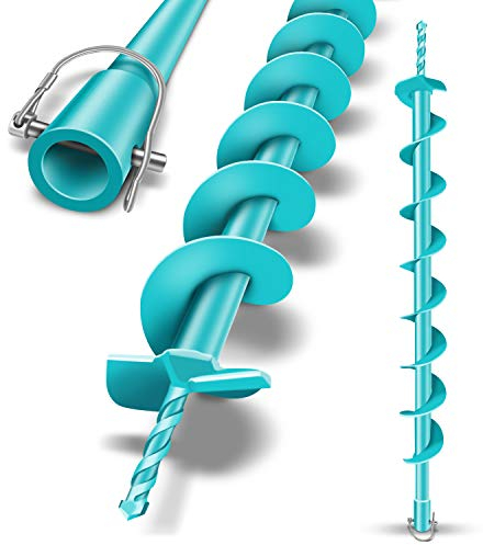BRUNNENTAL ® Erdbohrer 60mm - Ideal Für Aushubarbeiten - Pfahlbohrer Brunnenbohrer - einfache Bedienung - Robuste Bohrspitze 60 mm - Erdlochbohrer - Premium Spindel mit präzisen Schneidklingen