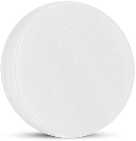 SSC-LUXon - Lampadina LED GX53 in plastica frontale da 5,5 W, luce bianca calda, angolo di diffusione 120°, 230 V