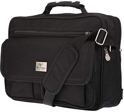 Christian Wippermann Arbeitstasche Herren Nylon - Große Umhängetasche M-L-XL Laptoptasche - Wasser- & Reißfest, 17 Zoll Laptop, Verstellbarer Schultergurt bis 150 cm, Ideal für Büro/Baustelle M