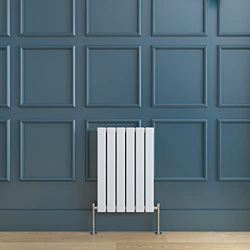 Horizontal White Radiator Single Flat Panel Designer Radiator Central Heating 600x408mm Interior Design