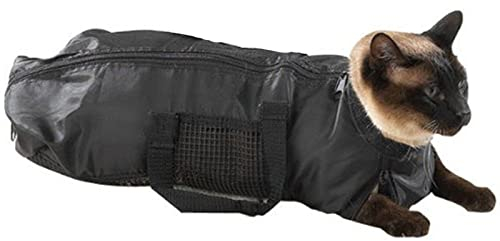 Yuehuamech Katze Pflege Tasche Haustier Restrack Tasche Tasche Nagel Clipping Cleaning Trimmen Taschen Anti- Bleis Kratzfestinierende Mesh- Tasche für Schneidende Nägel Badefahrt