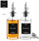 HMJIA Bouteille Huile Olive et Vinaigre Set Pour Cuisine Avec Bec Verseur en Acier Inoxydable 304 Distributeur Récipient à Condiments Liquides Paquet 2 de 350ML Avec 78 Autocollants (Argent)