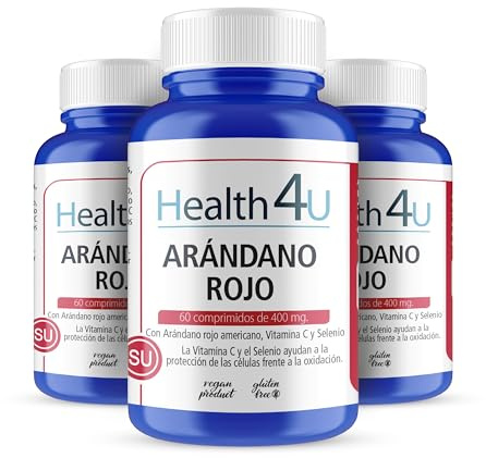 PACK 3 H4U Arándano Rojo 60 comprimidos - Ayuda a Reforzar el Sistema Inmune y la Salud del Tracto Urinario