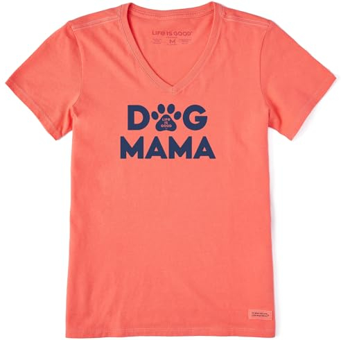 Life is Good - T-shirt Dog Mama pour femme, Orange mangue, XX-Large