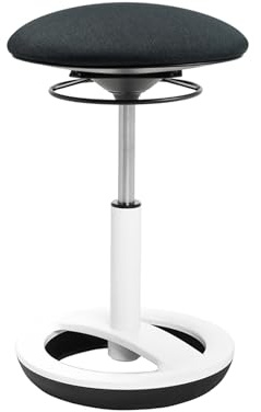 TOPSTAR Sitness Bob höhenverstellbarer Bürohocker, ergonomischer Arbeitshocker, drehbarer Sitzhocker, für gesundes Sitzen, gegen Rückenschmerzen Sitzhöhe von 44-57 cm, anthrazit