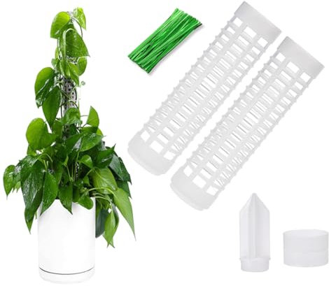 Tuteur Monstera 2 Pcs – Tuteur Plante Grimpante Intérieur avec 20 Serre-Câbles – Bâton de Mousse Extensible DIY pour Philodendron, Lierre, Bambou, Palmier et Plantes d’Intérieur (17 cm)