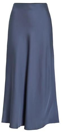 Vila Women's Midi Skirt Variety High Waist, Vintage Indigo, 44