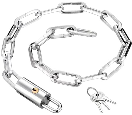 Cadena de candado para bicicleta, resistente candado de acero antirrobo, candado de cadena con llaves, cadena de seguridad resistente, accesorios gruesos para bicicletas para motocicletas