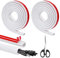 5M Mini Canaleta de Cables, Scettar 15X10mm Canal de Cable Flexible en Forma de D Canaleta Cables Pared Adhesivo Cables en el Suelo de la Pared con 1 Tijeras para Hogar Oficina Almacén