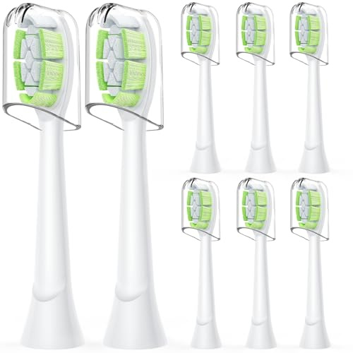 8 Spazzolini Sostitutivi Compatibili con Philips Sonicare Spazzole Elettriche, Testine Adatte per La Pulizia Dentale, Bianco