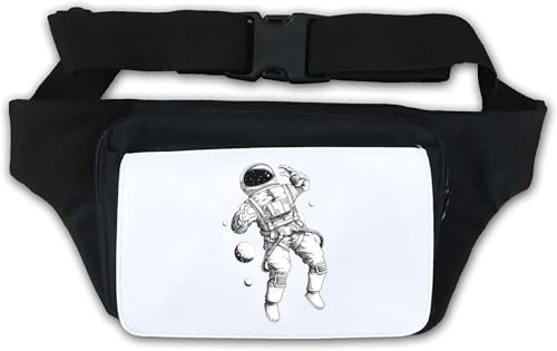 Astronaut Suit Floating in Space Waist Bag Fanny Pack White
