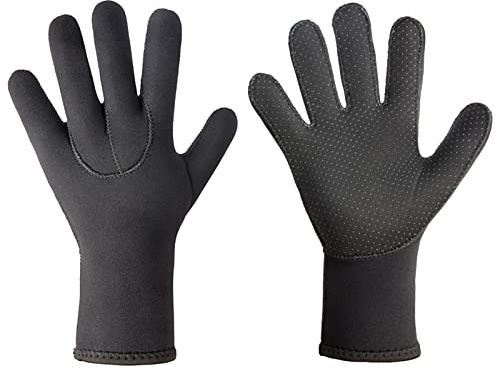 Xuancai Guantes de buceo de neopreno de 3 mm para hombres y mujeres, antideslizantes, cálidos, para surf, esnórquel, caza, natación, guantes para mujeres y hombres, protegen las uñas
