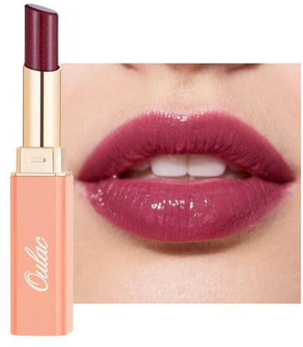 Oulac Rouge à Lèvres Nourrissant Baie, Nourrit & Assouplit, Texture Hydratante, Soins des Levre, Baume a Levre Teinté, Hydratez et Repulpez les Lèvres Sèches, Vegan S7 Berry Dew