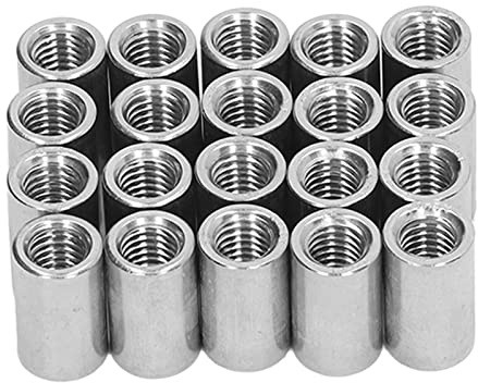 Dado Accoppiatore M8 in Acciaio Inossidabile, 20 Pezzi, Connessione Femmina per Barre Filettate - Resistente alla Ruggine, Facile Installazione, Uso per Manutenzione e Decorazion